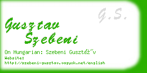 gusztav szebeni business card